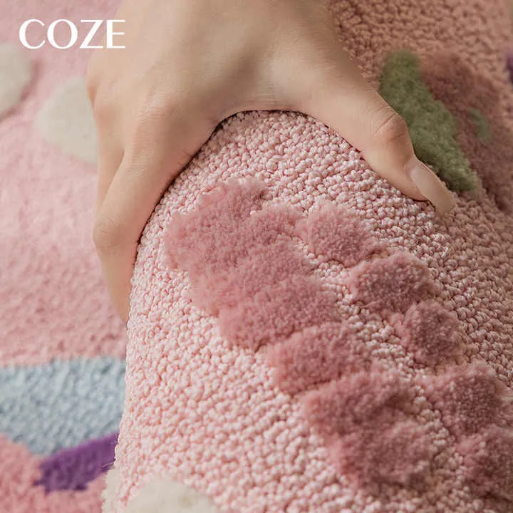 سجاد مربع سميك مصنوع يدويًا لغرف الأميرات للأطفال ، سجاد لمنطقة القراءة. Handmade thick square rugs for princess kids rooms, reading area rugs.