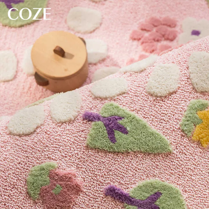 سجاد مربع سميك مصنوع يدويًا لغرف الأميرات للأطفال ، سجاد لمنطقة القراءة. Handmade thick square rugs for princess kids rooms, reading area rugs.