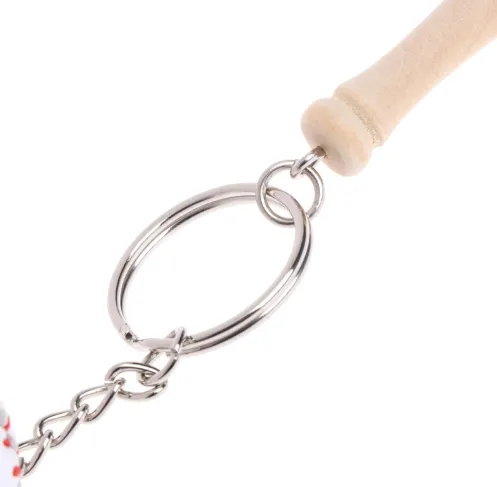 1, 6 or 12 Pcs Baseball Ball & Bat Keychain