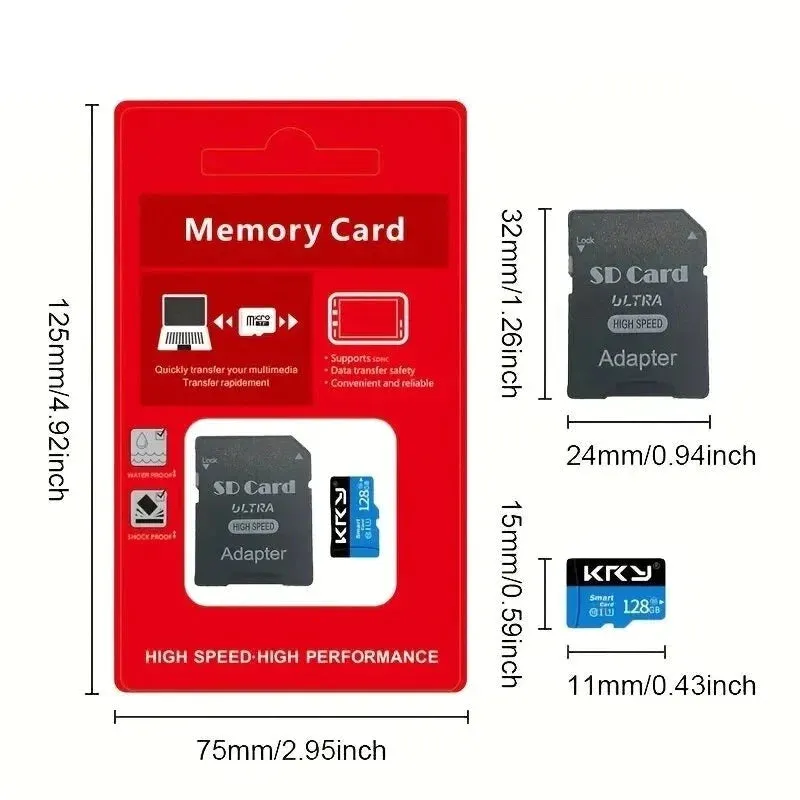 128gb Micro Sd Card Class 10 Sd Tf Flash Card for Phone 32gb 64gb Capacity