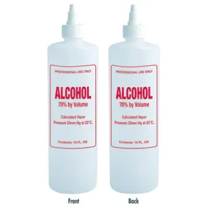 16 oz. Imprinted Nail Solution Bottle - "Alcohol"