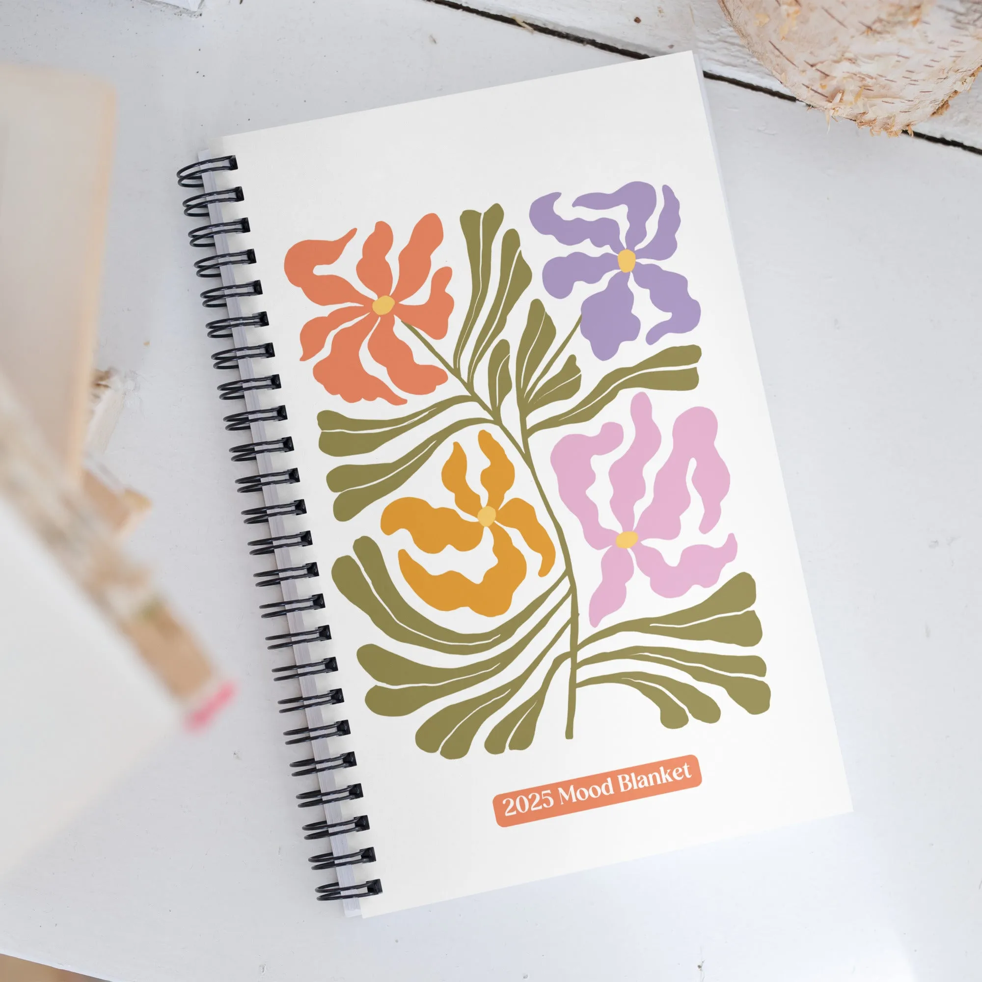 2025 Mood Blanket Journal - Abstract Flowers