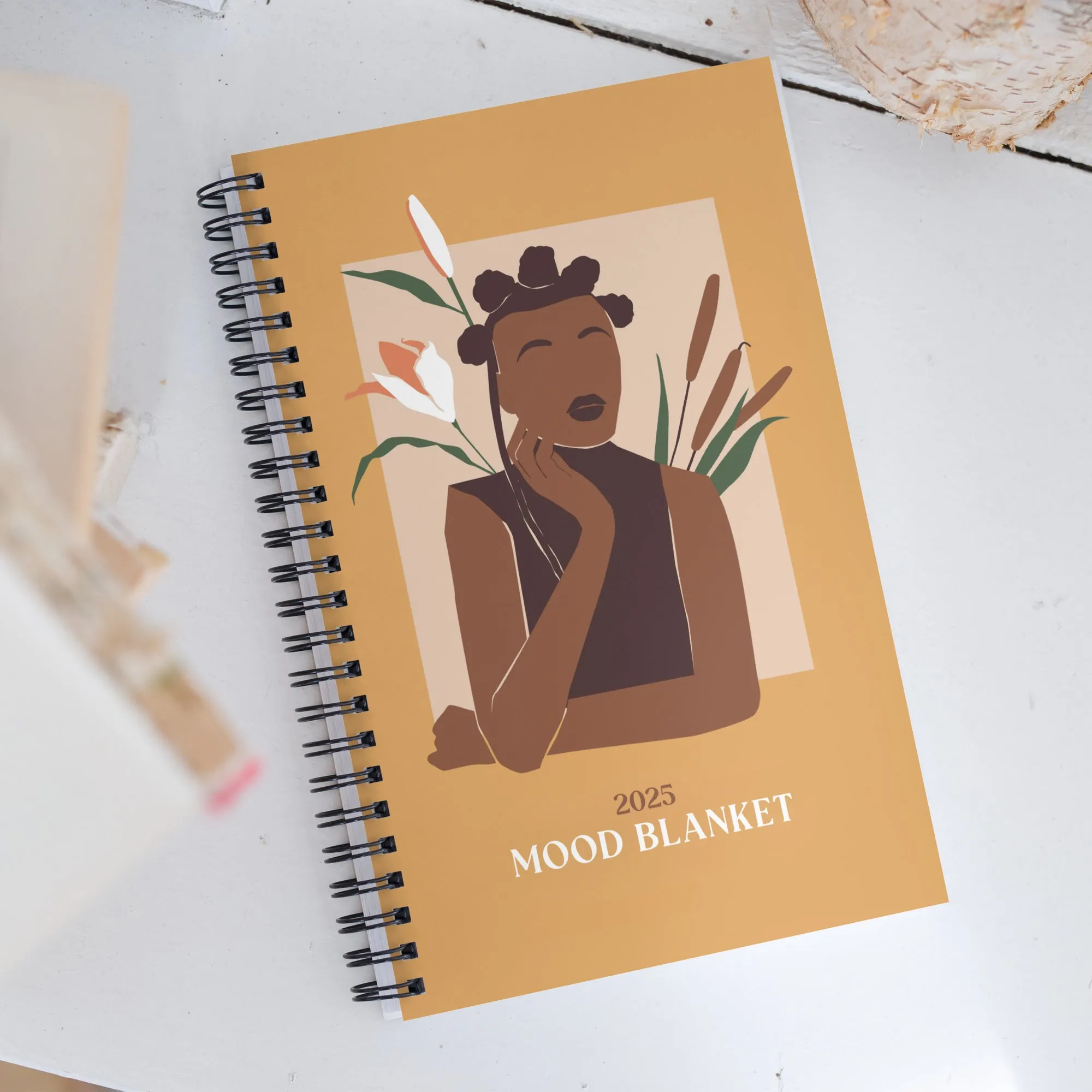 2025 Mood Blanket Journal - White Lily