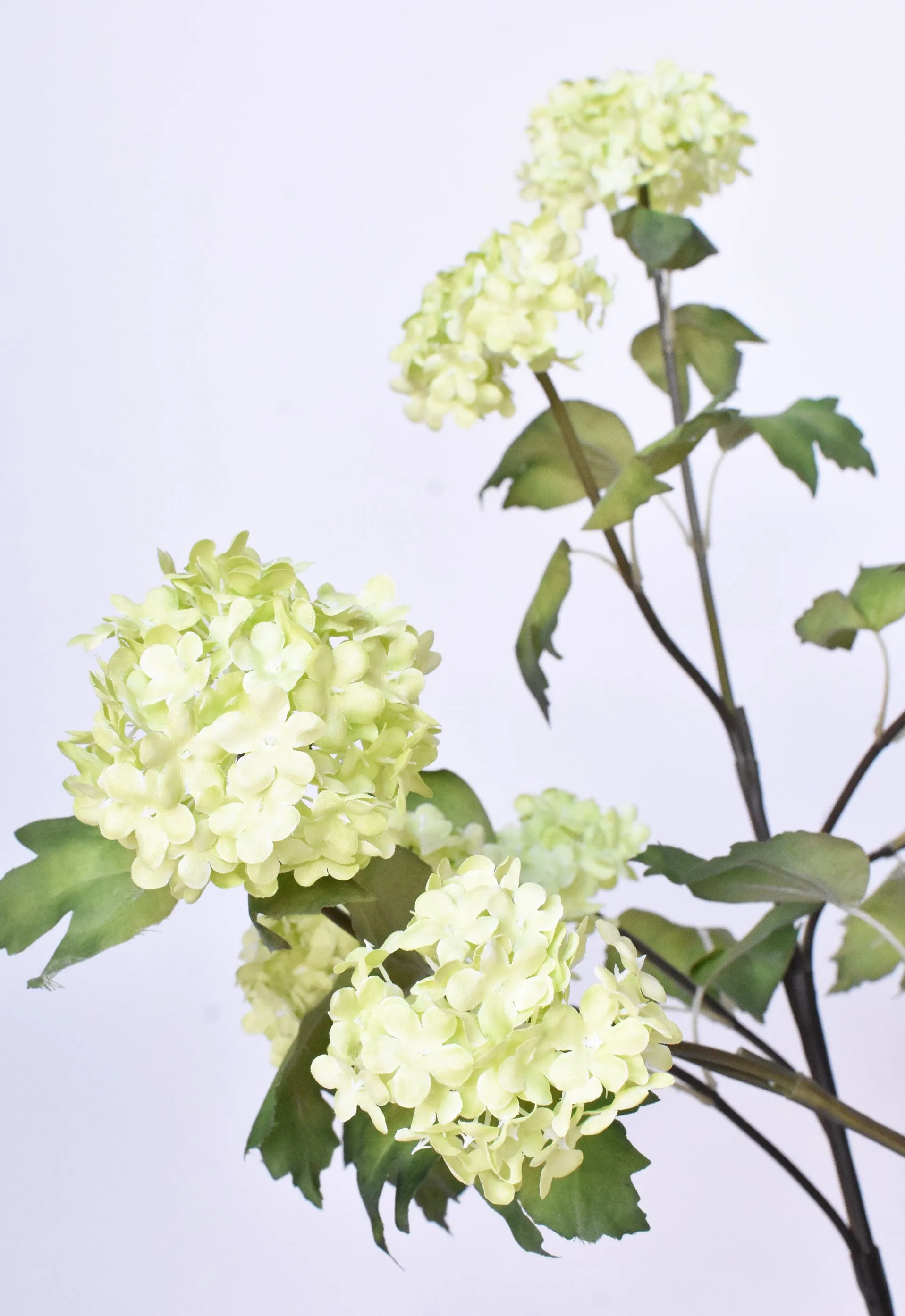 30" Faux Green Snowball Hydrangea Stem