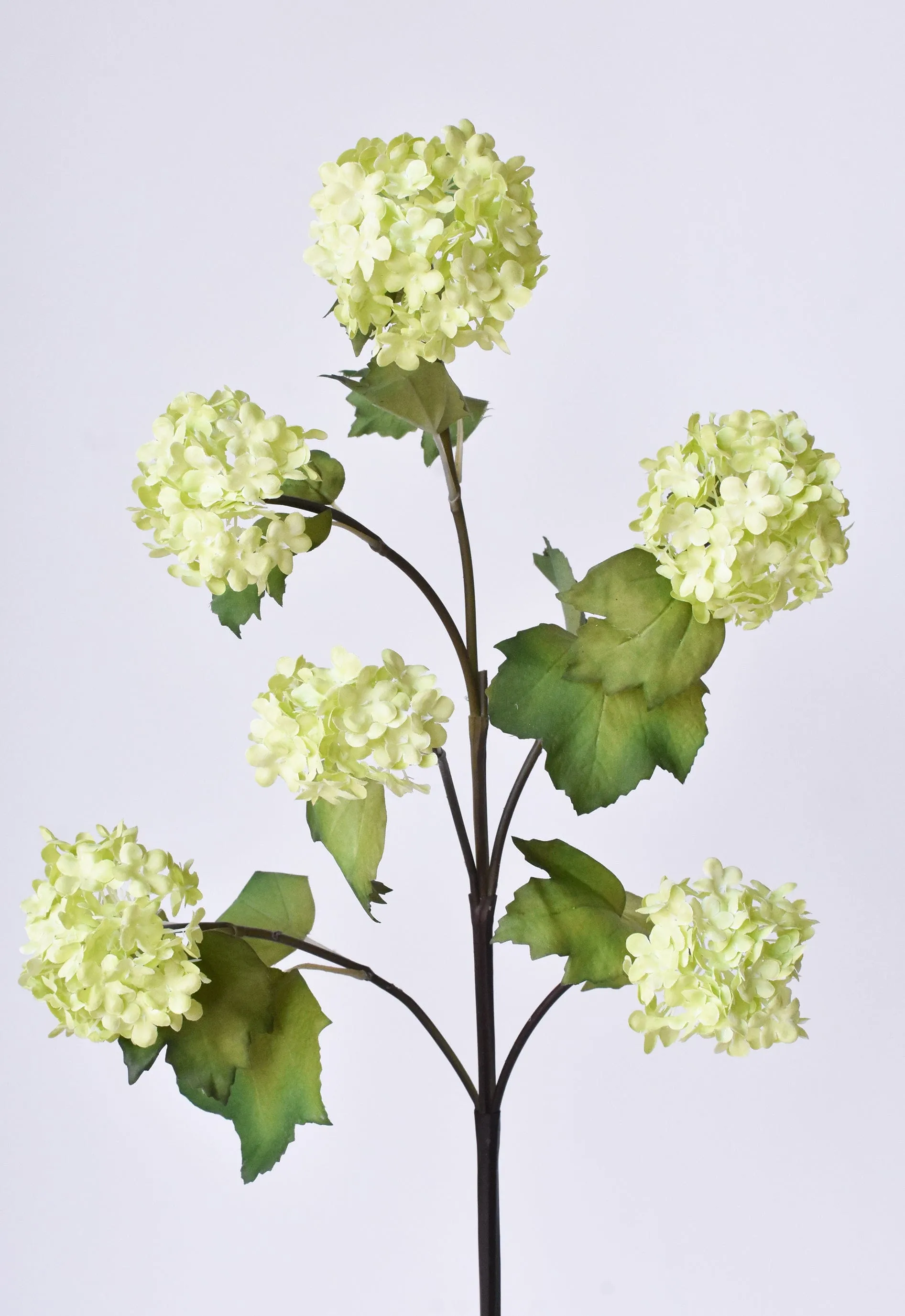 30" Faux Green Snowball Hydrangea Stem