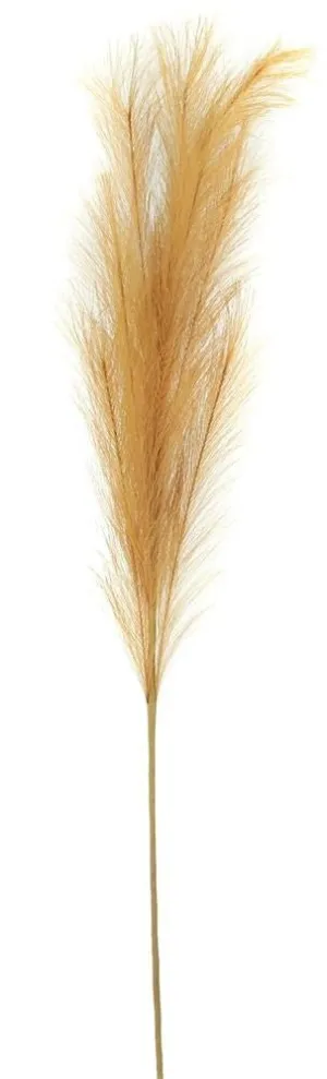 38" Fabric Pampas Grass Plume: Wheat