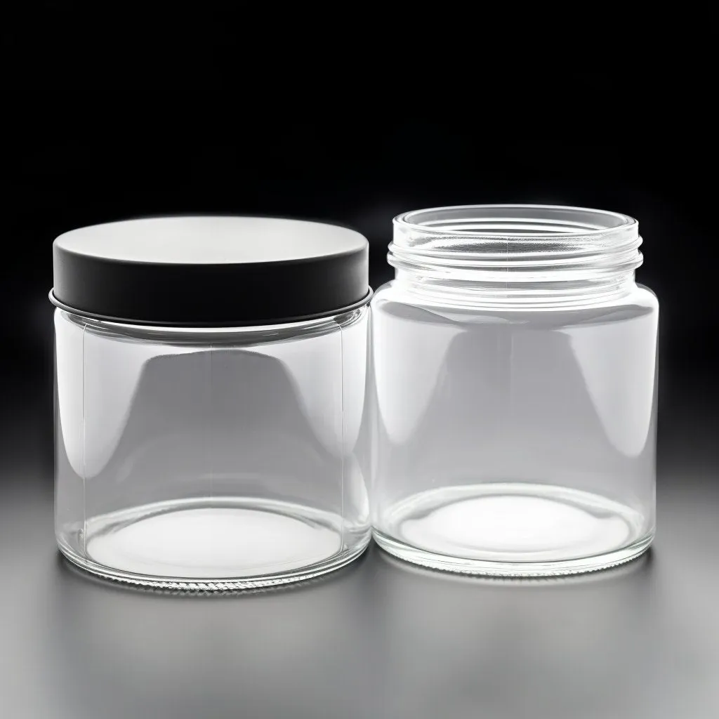 3oz Glass Jar with Black Child-Resistant Lid
