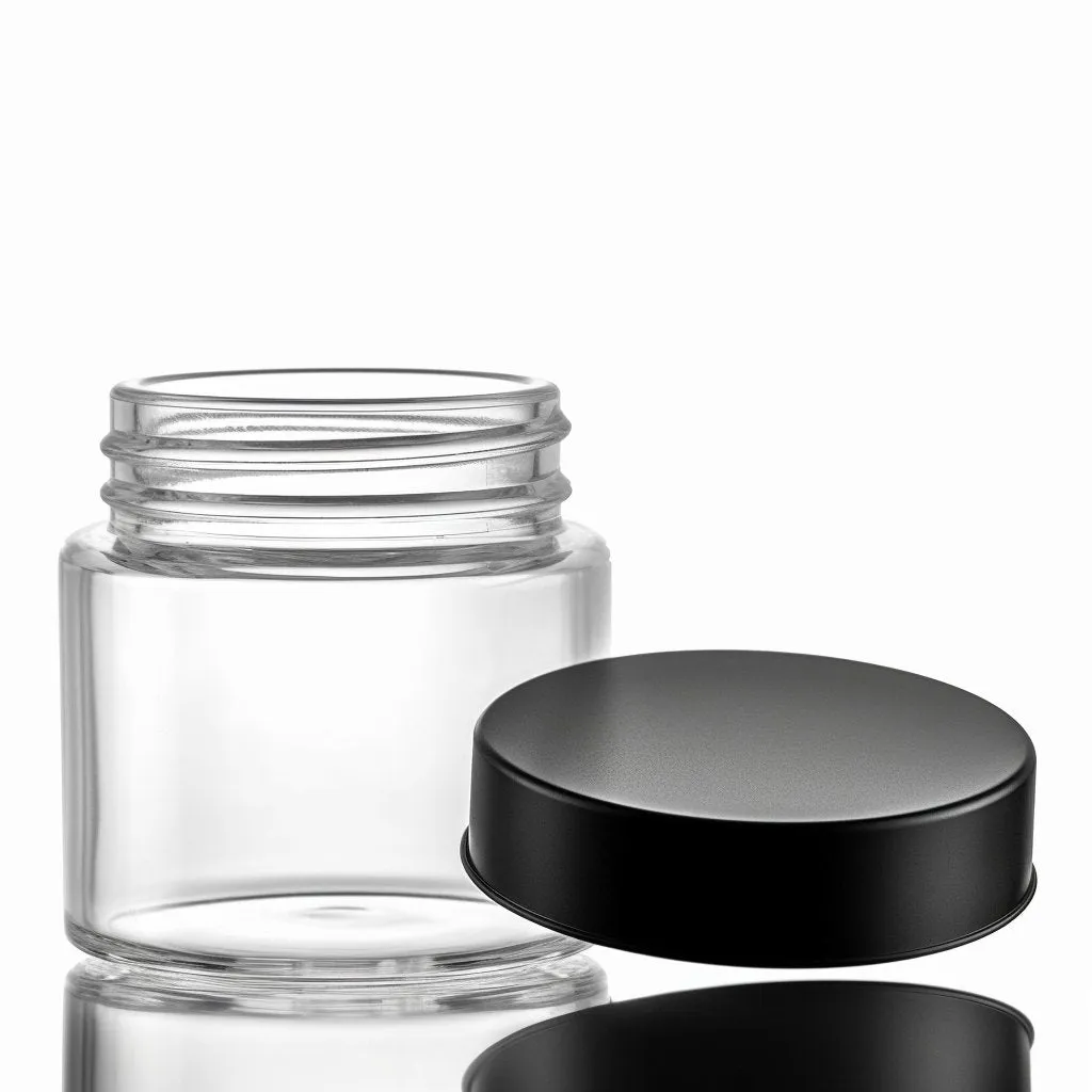 3oz Glass Jar with Black Child-Resistant Lid