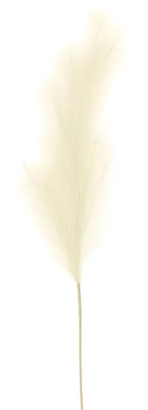 43" Fabric Pampas Grass Plume: Cream