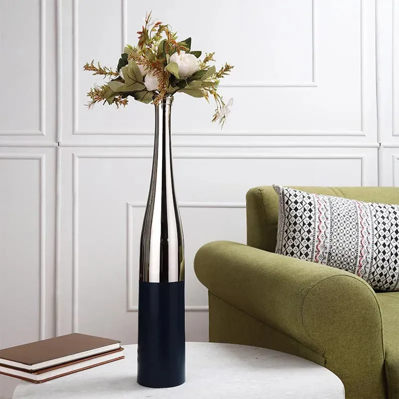 Aluminium Nickle Champagne Bottle Vase | Set of 2