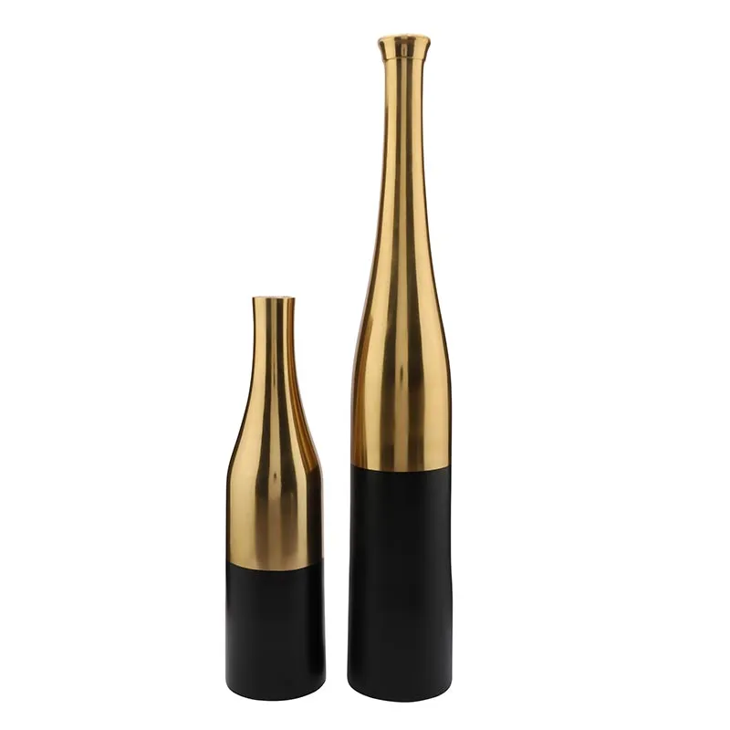 Aluminium Nickle Champagne Bottle Vase | Set of 2