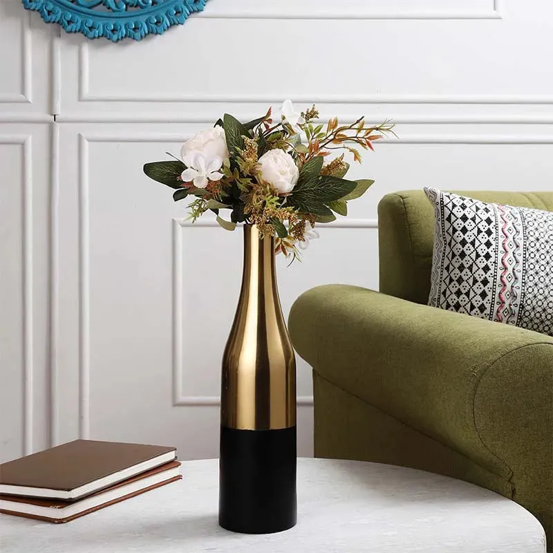 Aluminium Nickle Champagne Bottle Vase | Set of 2