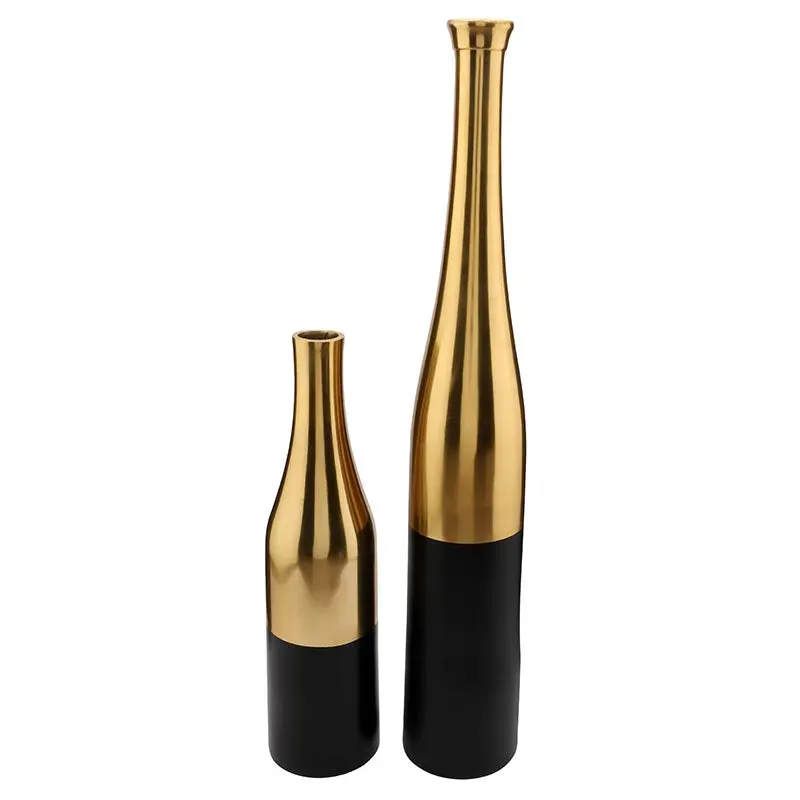 Aluminium Nickle Champagne Bottle Vase | Set of 2