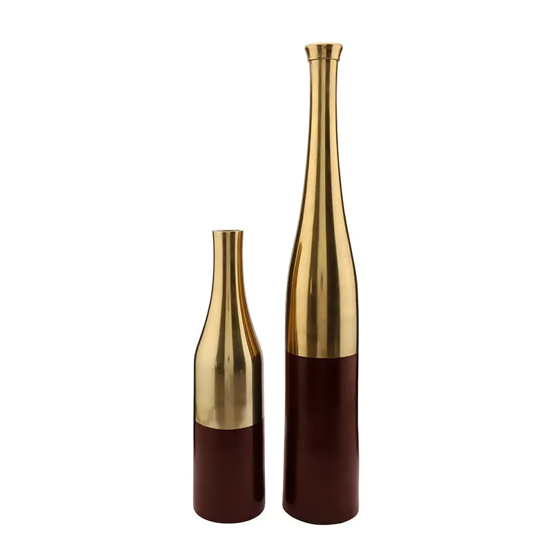 Aluminium Nickle Champagne Bottle Vase | Set of 2