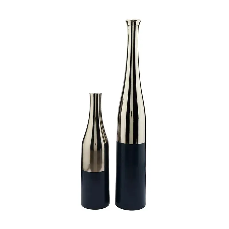 Aluminium Nickle Champagne Bottle Vase | Set of 2