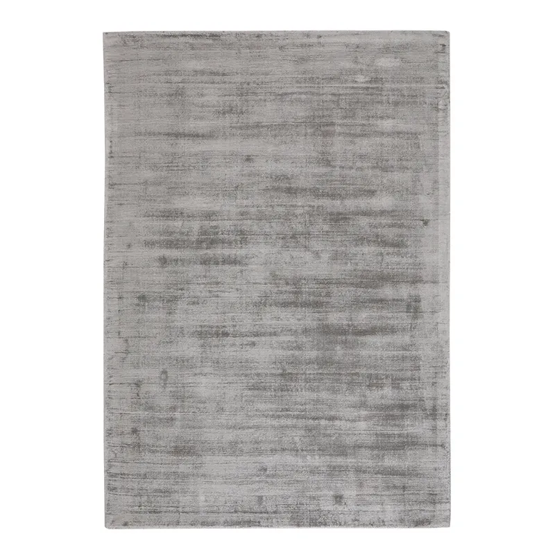 Amir Silver Gray Abstract Viscose Rug