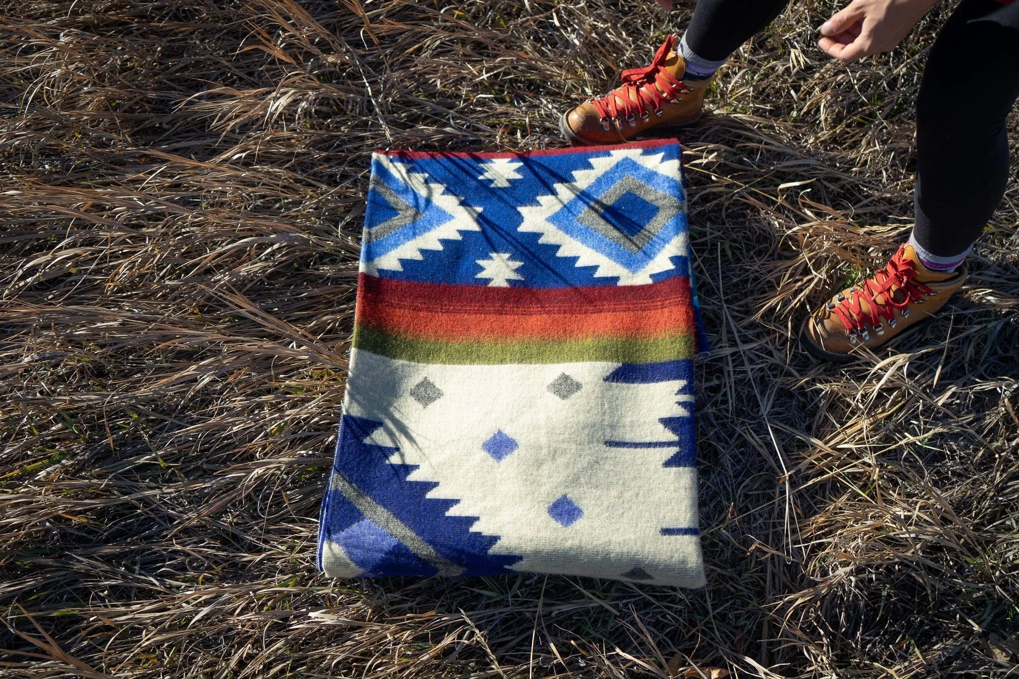 Andean Alpaca Wool Blanket - Ocean Breeze by Alpaca Threadz