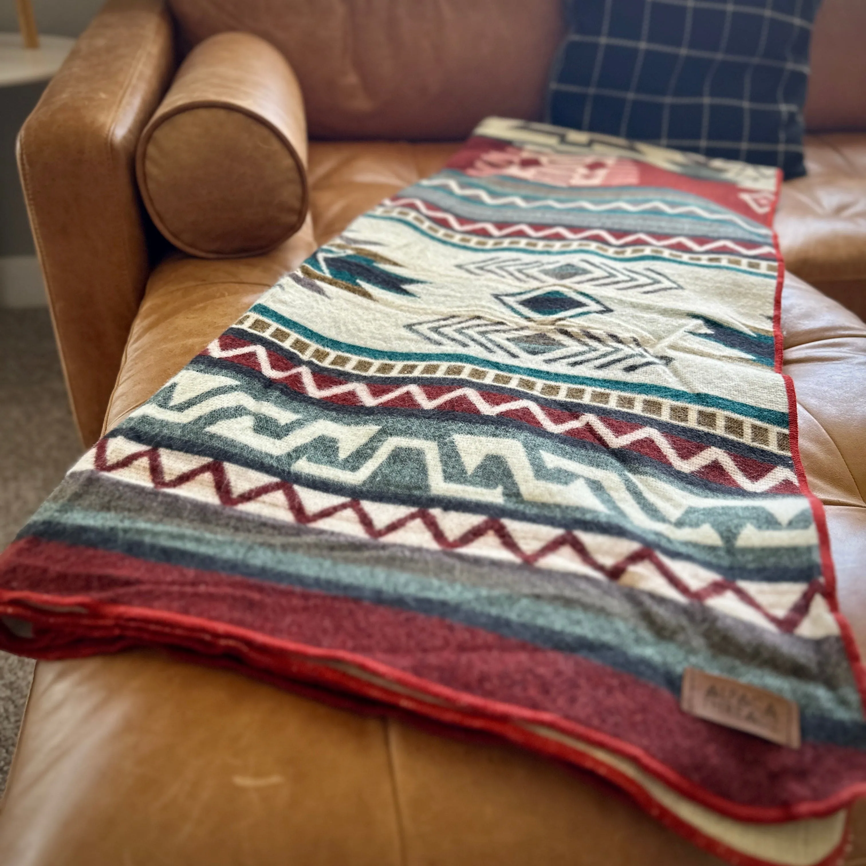 Andean Alpaca Wool Blanket - Red Rocks by Alpaca Threadz