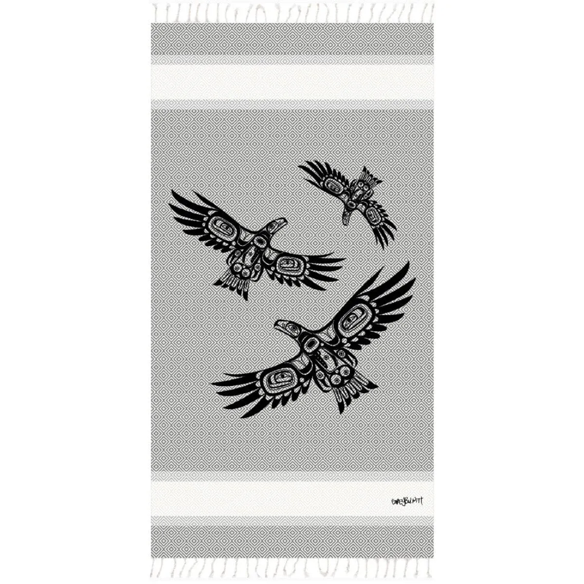 Artisan Cotton Towel (Large) - Soaring Eagle by Corey Bulpitt