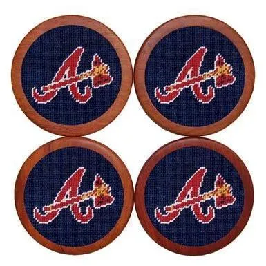 Atlanta Braves Needlepoint Coasters