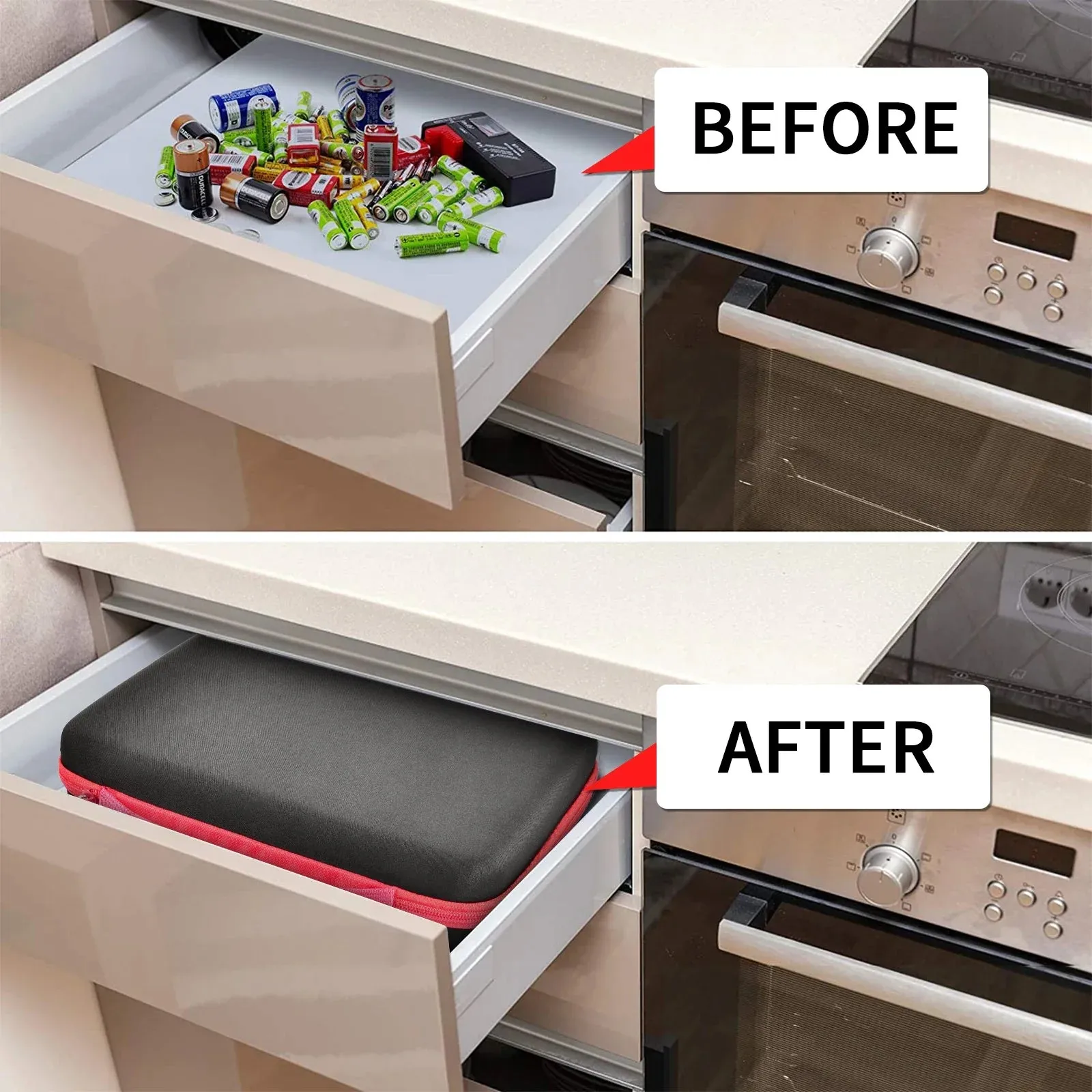 Battery Storage Case Tester Organize Batteries In Garage