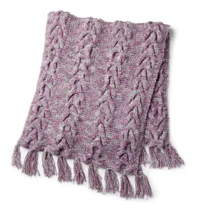 Bernat Cable & Garter Textures Knit Blanket