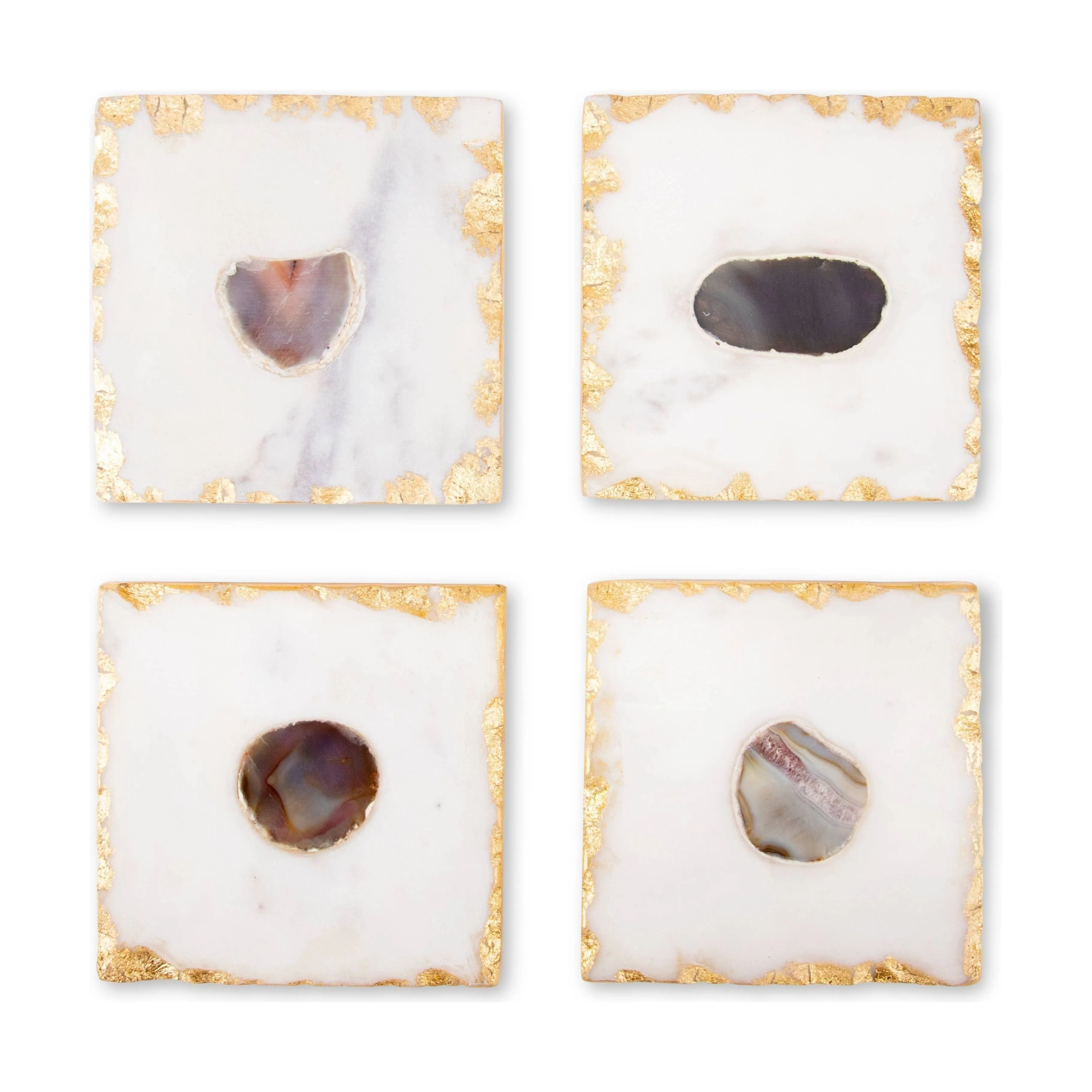 Bezrat - Bezrat Square Marble Coasters for Drinks