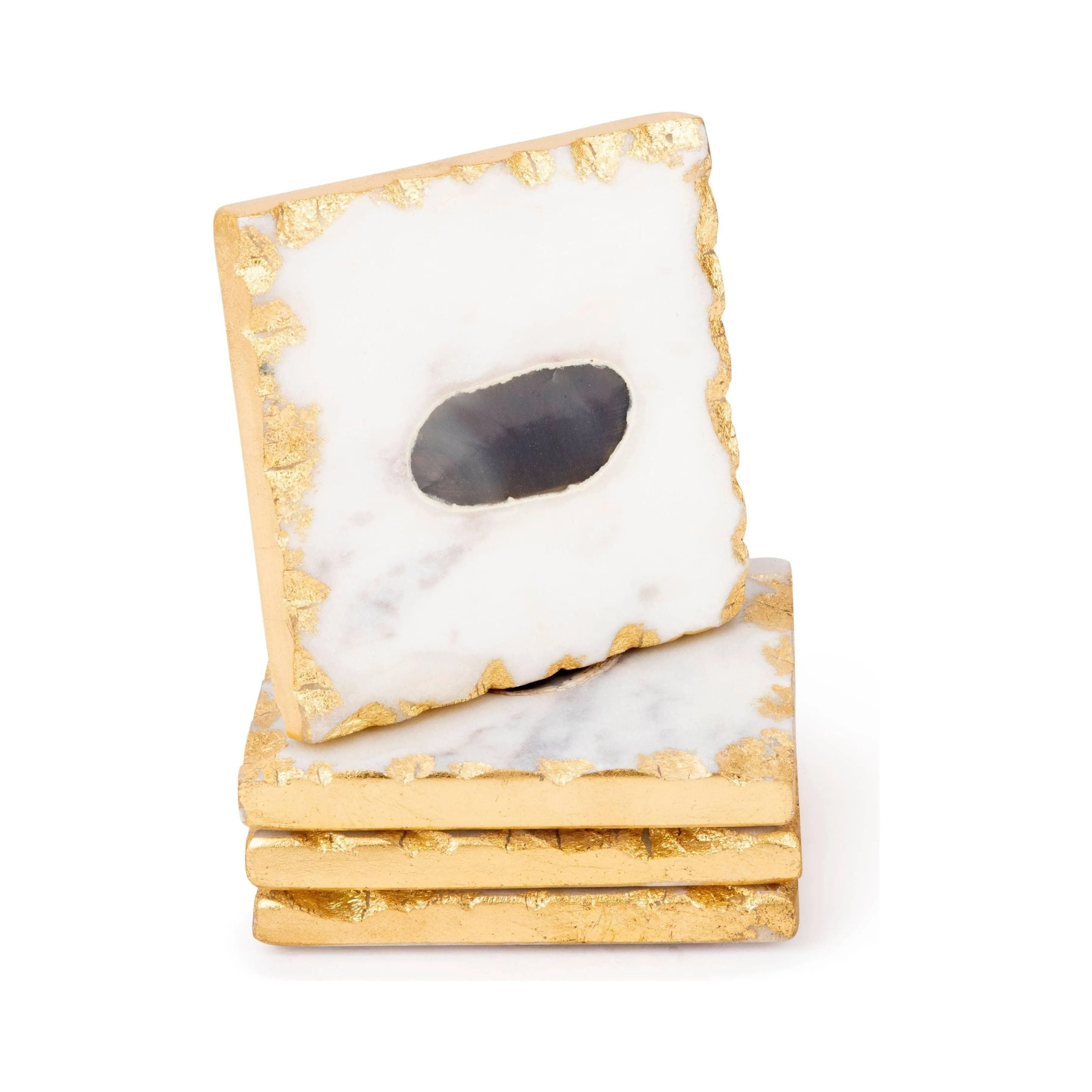 Bezrat - Bezrat Square Marble Coasters for Drinks
