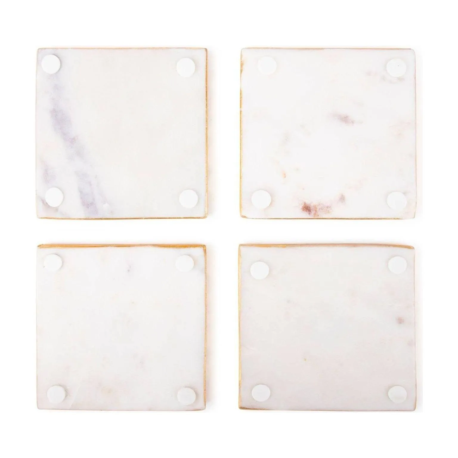 Bezrat - Bezrat Square Marble Coasters for Drinks
