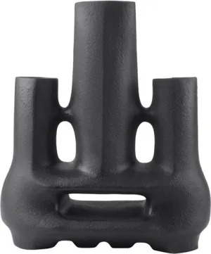 Black Textured Vase