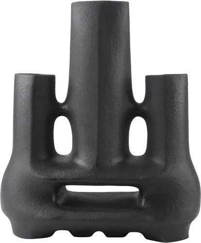 Black Textured Vase