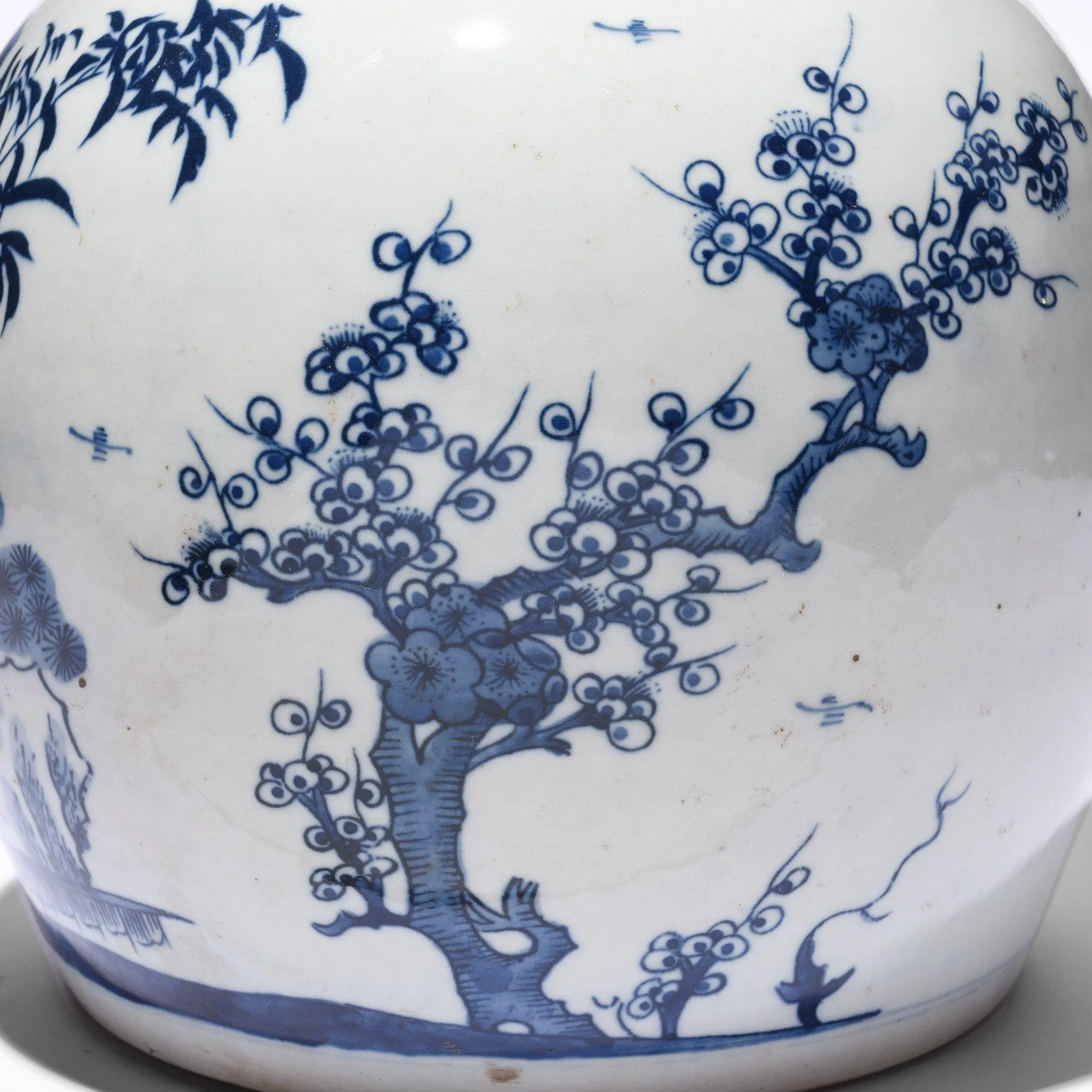 Blue & White Porcelain Ginger Jar - Bamboo & Prunus