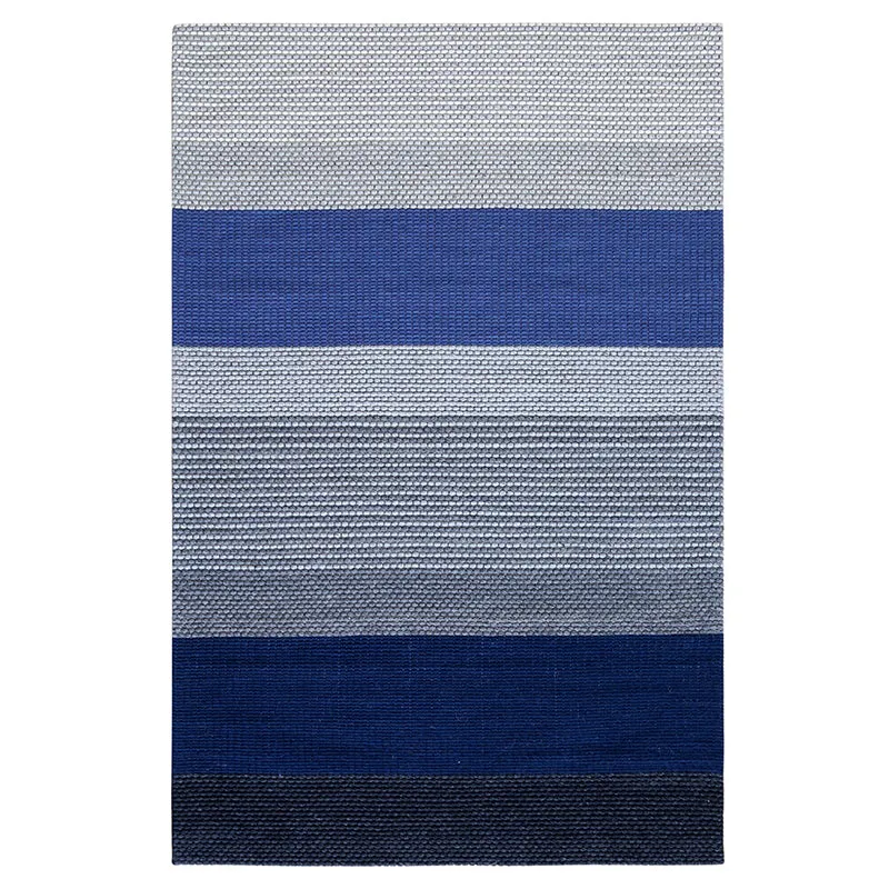 Blue and Grey Chunky Weave Rug