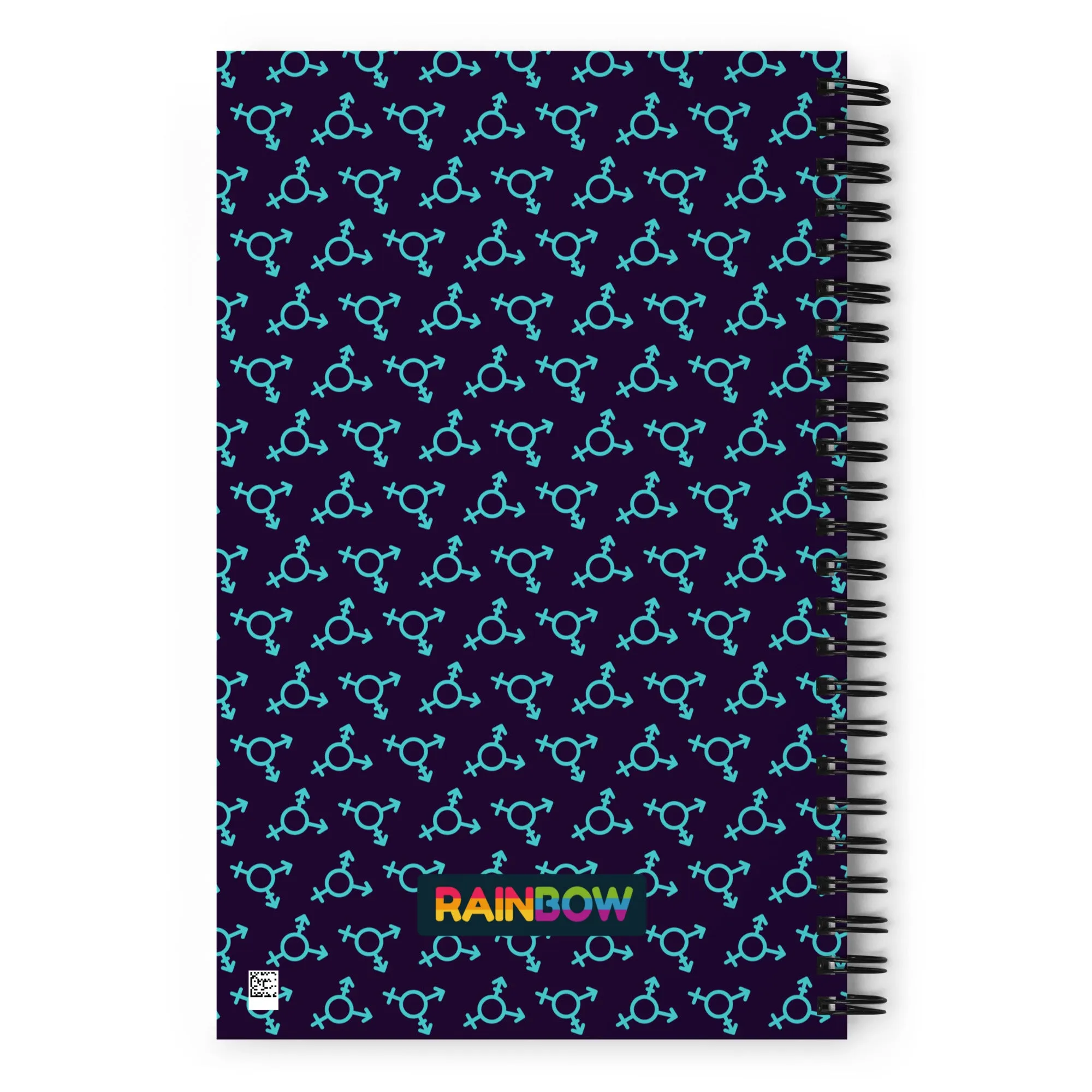 Blue Trans Symbol Pattern Spiral Notebook