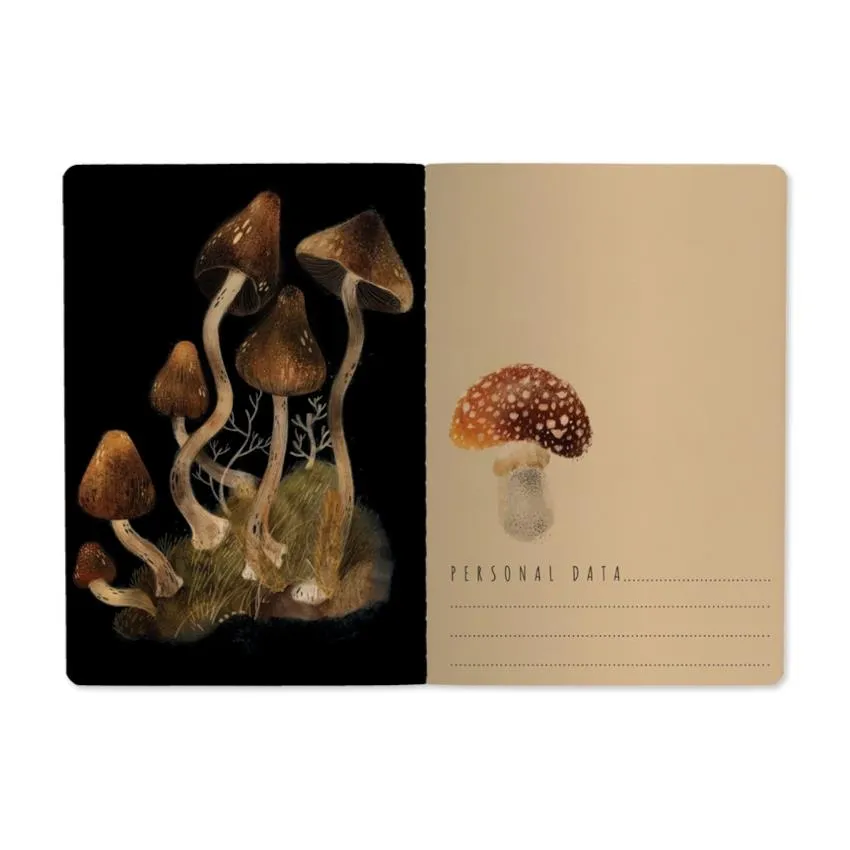 Bruno Visconti A5 Notebook - Forest Mushrooms