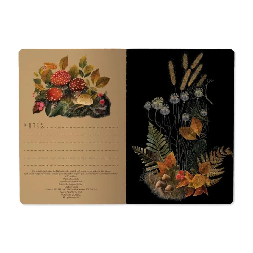 Bruno Visconti A5 Notebook - Forest Mushrooms