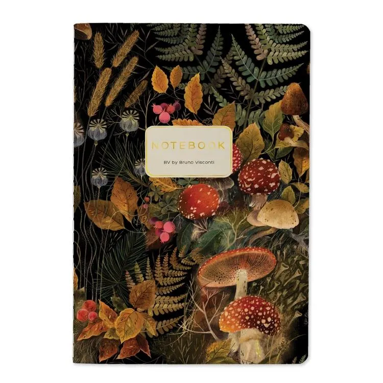 Bruno Visconti A5 Notebook - Forest Mushrooms