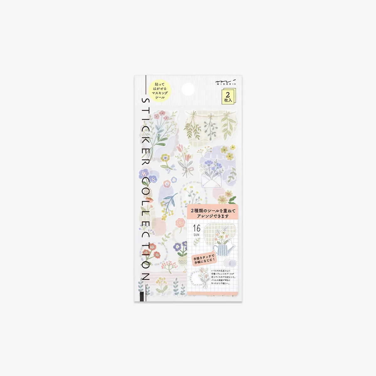CALENDAR STICKERS TWO SHEETS // FLOWERS