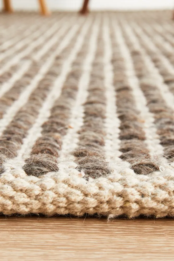 Carlos 225x155cm Felted Wool Rug - Brown