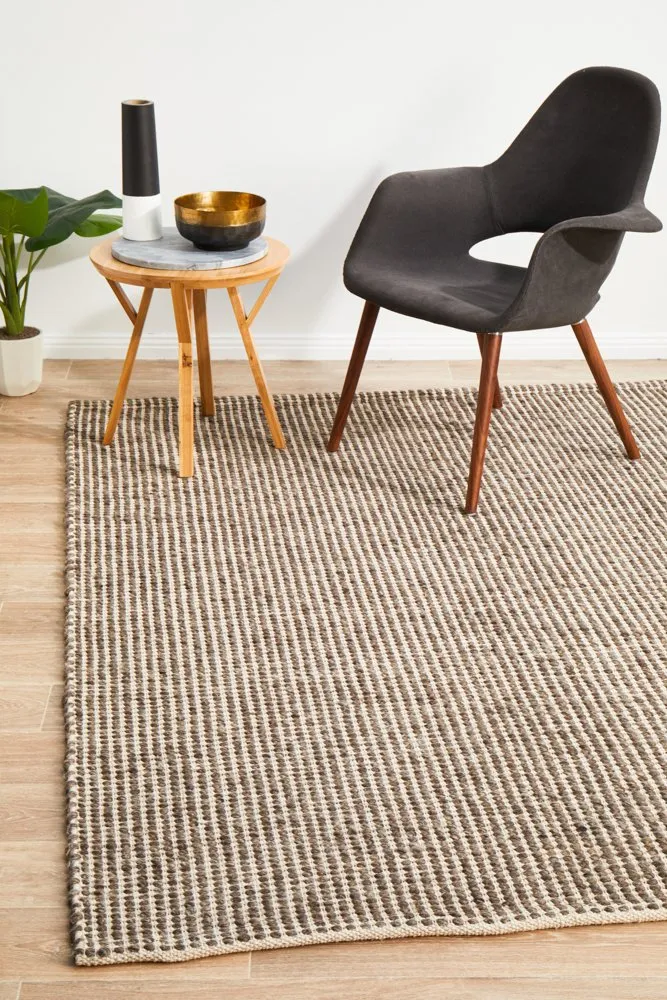 Carlos 225x155cm Felted Wool Rug - Brown