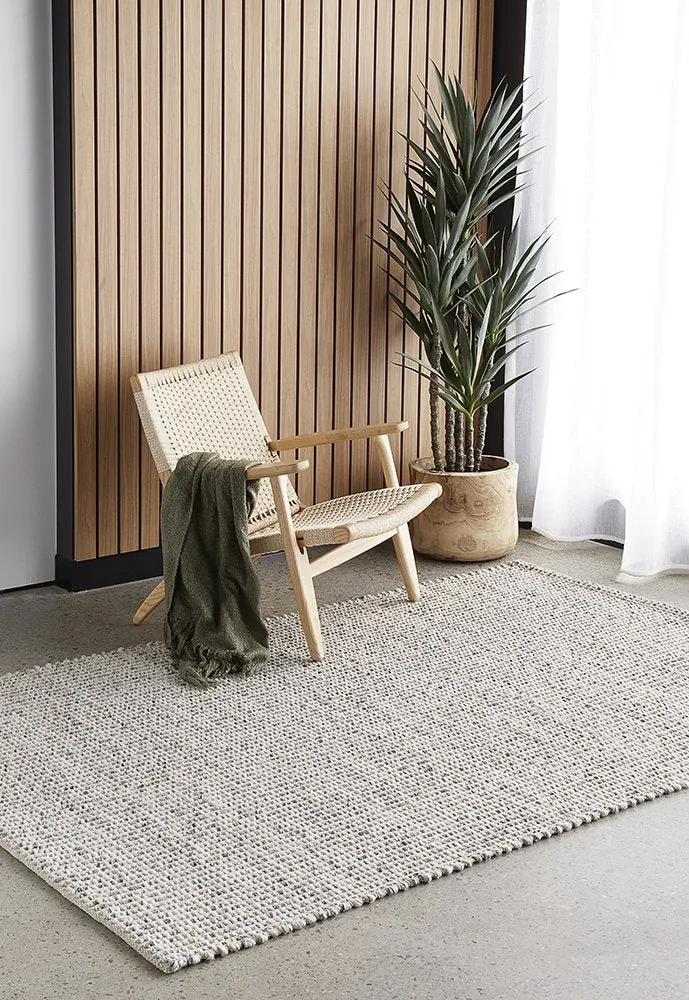 Carlos 400X300cm Felted Wool Rug - Grey