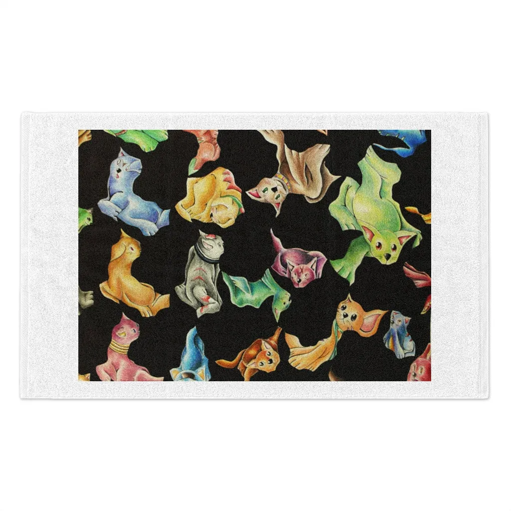 Cat Pattern Rally Towel, 11x18