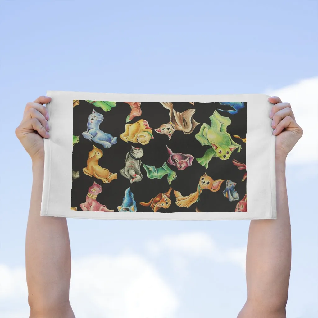 Cat Pattern Rally Towel, 11x18