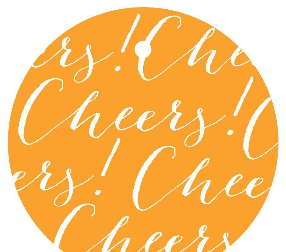 Cheers! Circle Gift Tags, Chic Style