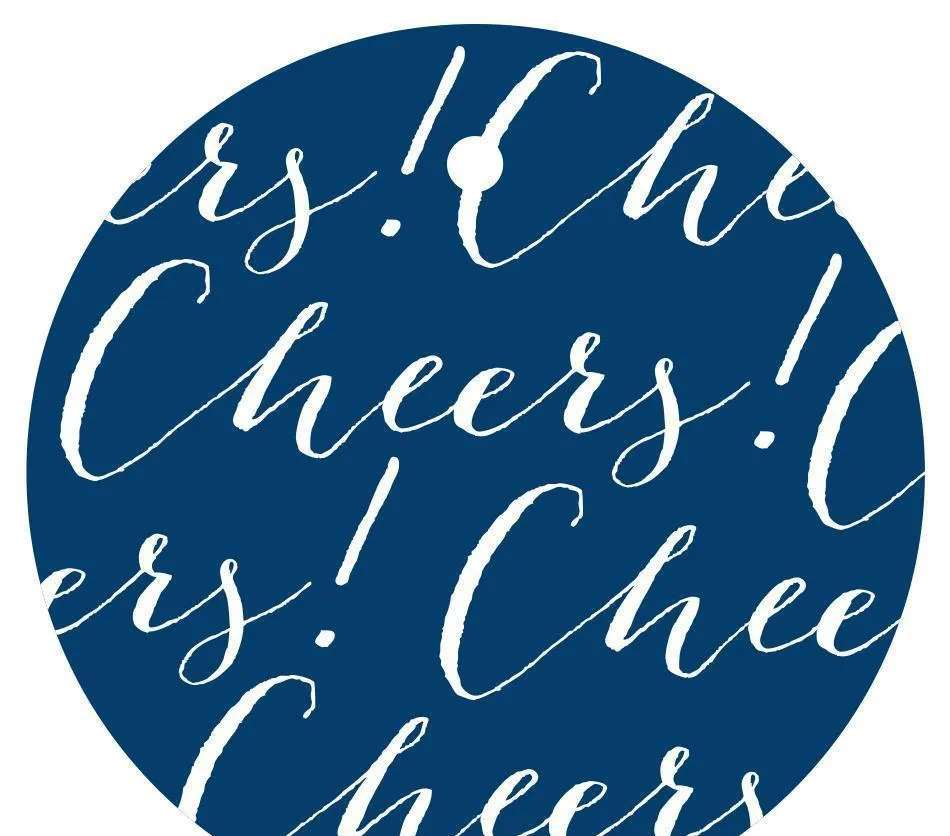 Cheers! Circle Gift Tags, Chic Style