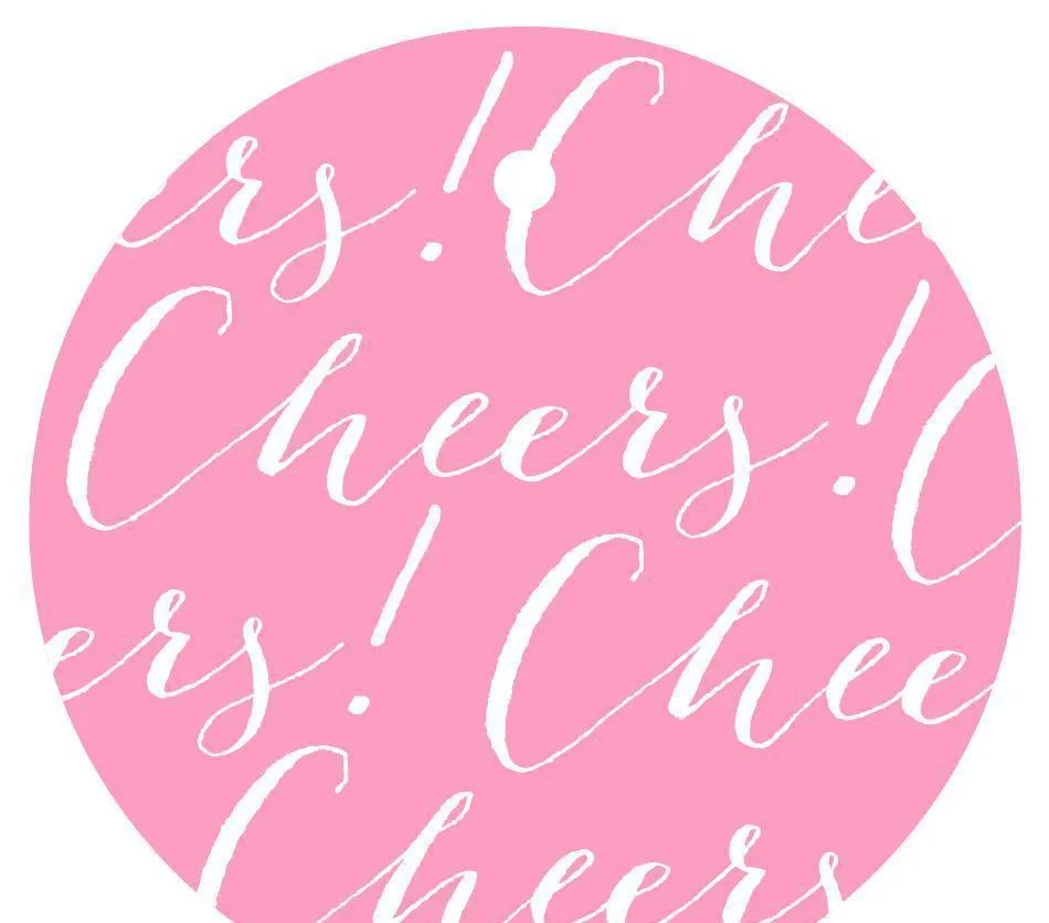 Cheers! Circle Gift Tags, Chic Style