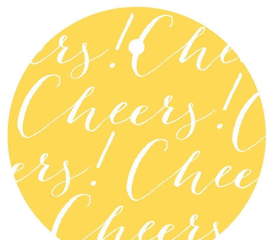 Cheers! Circle Gift Tags, Chic Style