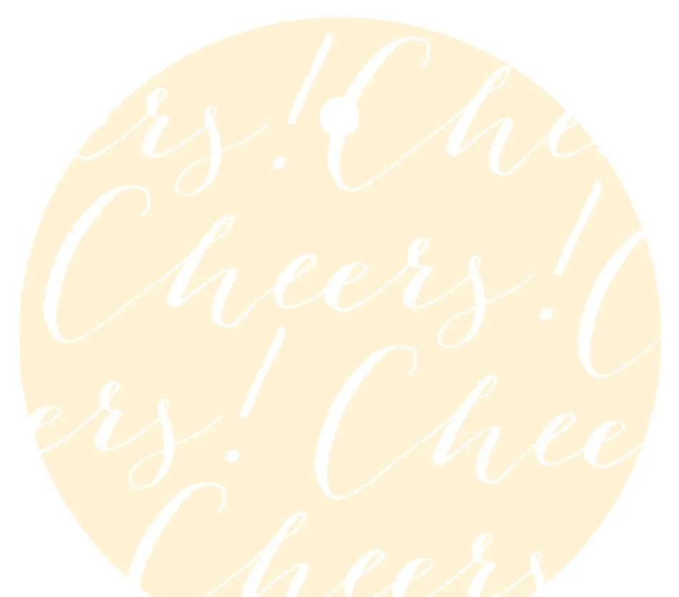 Cheers! Circle Gift Tags, Chic Style