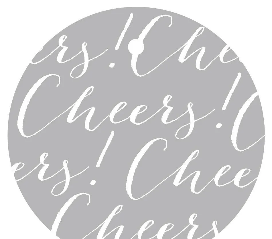 Cheers! Circle Gift Tags, Chic Style