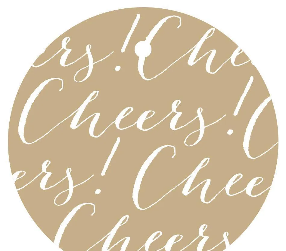 Cheers! Circle Gift Tags, Chic Style